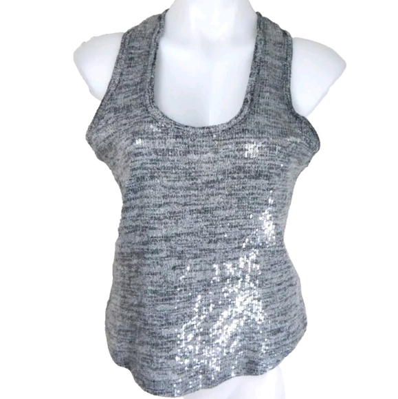 Pilcro Anthropologie Sequin Scoop Neck Tank - Picture 2 of 4